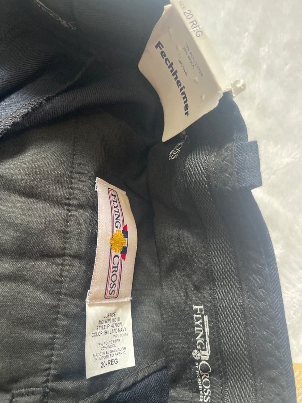 NWT Flying Cross Justice Poly/Wool Pants Womens 20 Unhemmed LAPD Navy 47780W - Picture 4 of 5